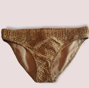 New Aerie Bikini Bottoms Sz Medium | Neutral Tan Ribbed Texture Animal Print